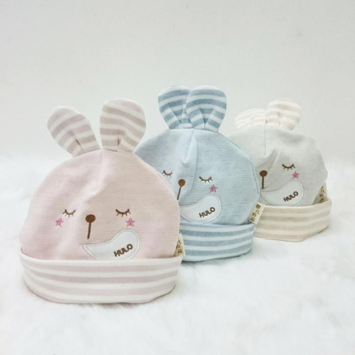 [ SALE ] Nón cotton có tai thỏ đáng yêu cho các bé sơ sinh mẫu mới dễ thương