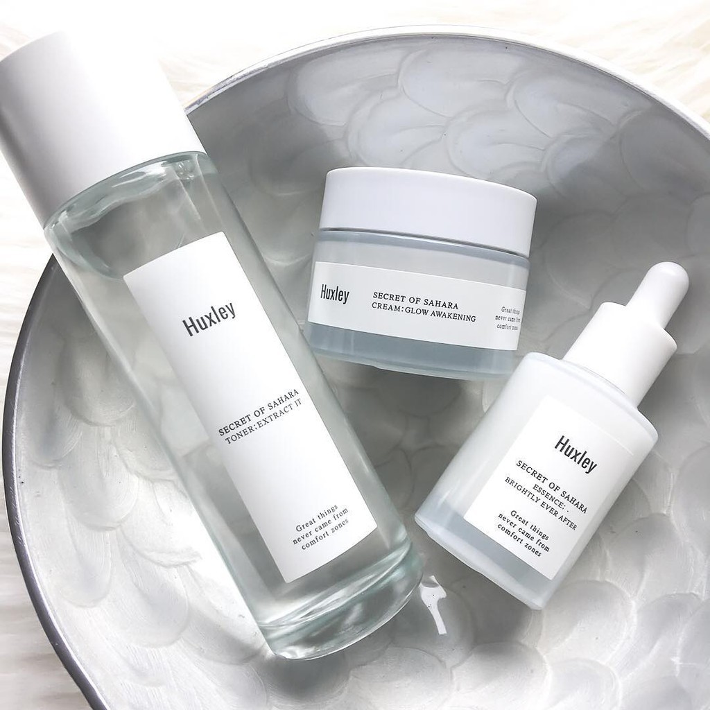 Bộ 3 Món Dưỡng Ẩm, Trắng Sáng Da Cao Cấp Huxley Brightening Trio Set