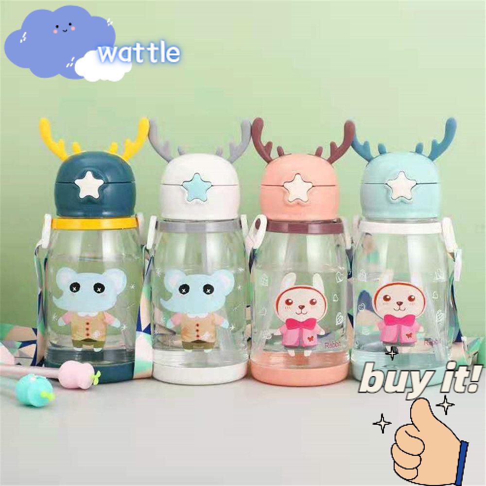 Bình Uống Nước Hình Sừng Hươu Dễ Thương Dung Tích 600ML Cho Bé