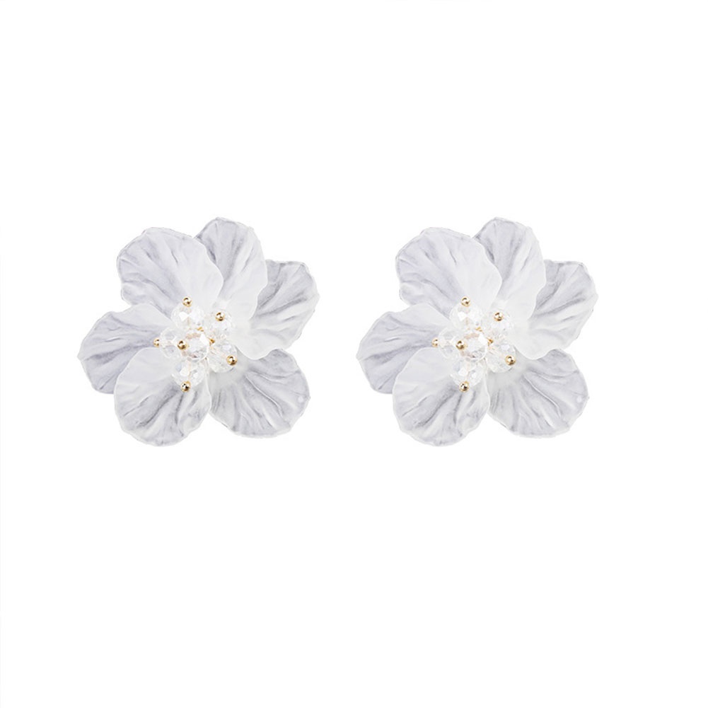 Cặp khuyên tai tạo hình bông hoa thời trang Hàn Quốc cá tính cho nữ