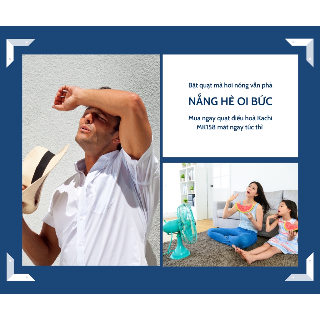 Quạt Điều Hòa Làm Mát Không Khí Kachi MK202 Công Suất 75W Tiết Kiệm Điện Năng