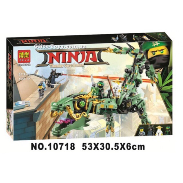 Lắp ráp ninja 10718- Rồng máy xanh khổng lồ