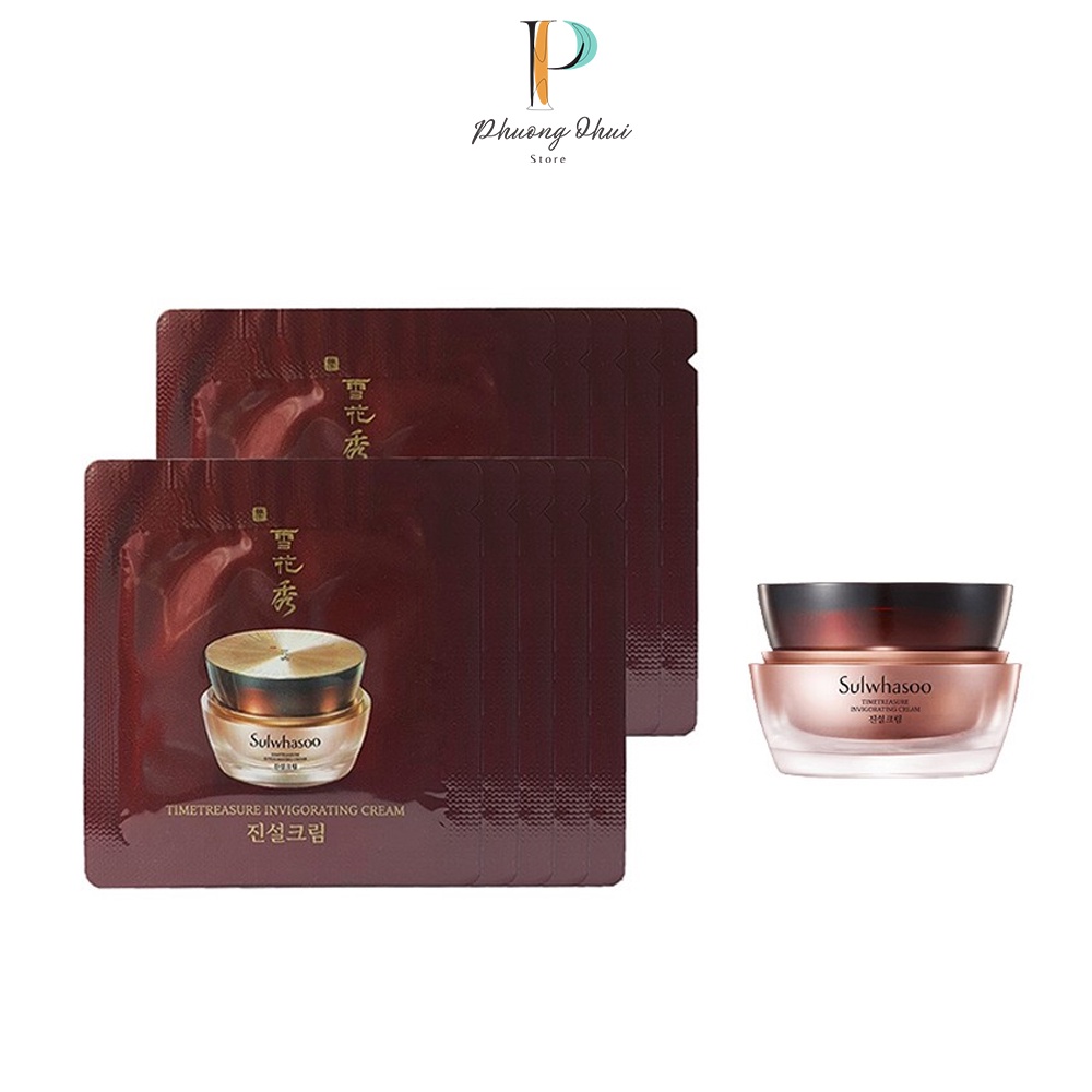 Gói Kem Dưỡng Trẻ Hóa Thông Đỏ Sulwhasoo Timetreasure Invigorating Cream Trắng Da Và Chống Lão Hóa 1ml