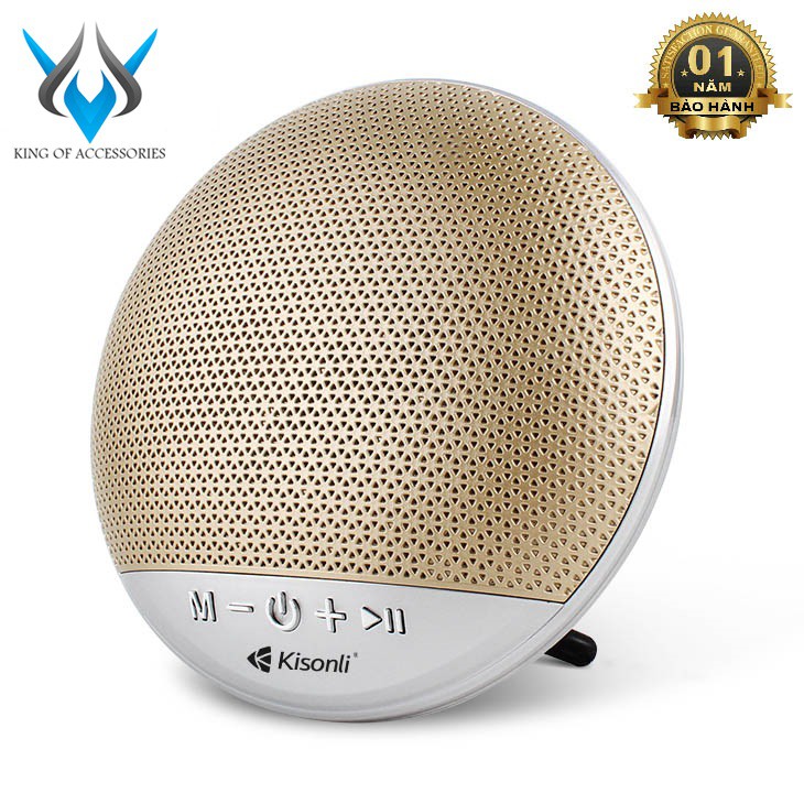 Loa bluetooth Kisonli Q7 kiểu tròn sang trọng - hỗ trợ thẻ nhớ/USB/FM/AUX/Thoại rãnh tay (Màu ngẫu nhiên)