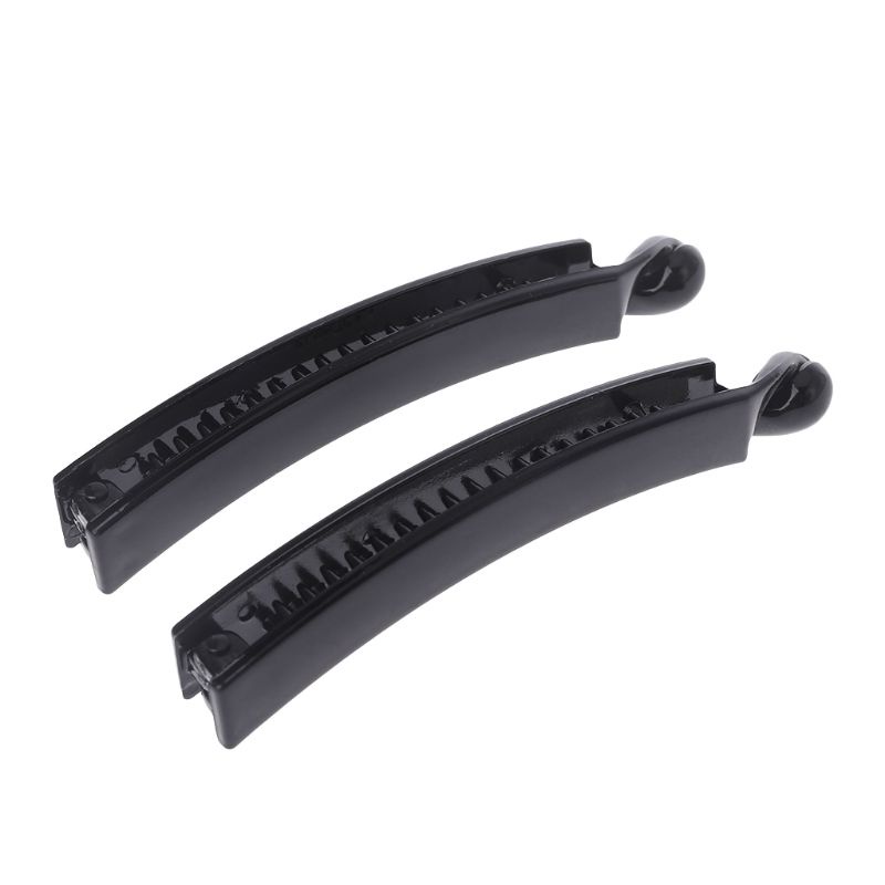 Set 2 Kẹp Tóc Nhựa Hình Vuông Màu Đen 10Cm Dành Cho Nữ