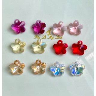2 viên pha lê Swarovski bông hoa 14mm