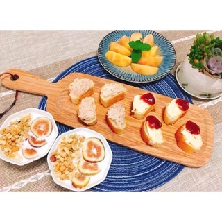 Khay gỗ decor size 50x10cm- Khay gỗ đựng đồ ăn hình chữ nhật có tay cầm