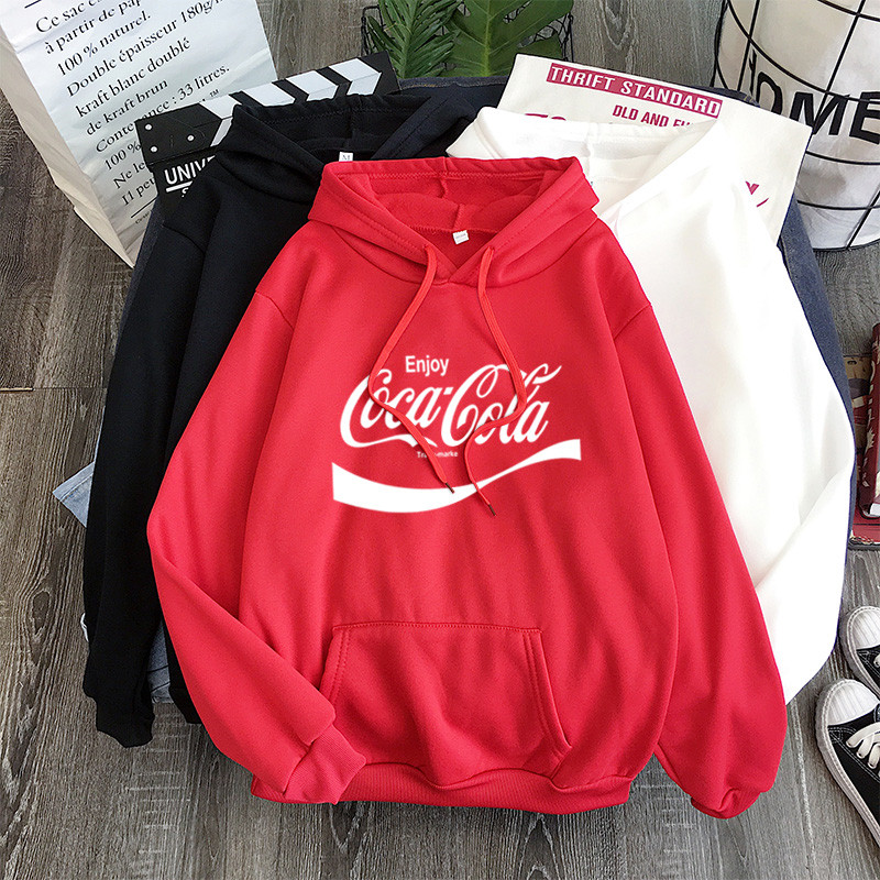 COCA COLA Áo Hoodies tay dài thời trang dành cho nữ