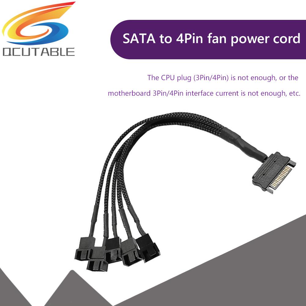 Cáp Chia Nguồn SATA Sang 4 Pin Cho Quạt Tản Nhiệt Máy Tính