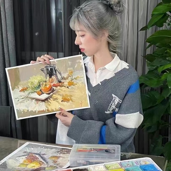 Set Áo Len Dài Tay Và Chân Váy Xếp Ly Phong Cách Retro Dành Cho Nữ