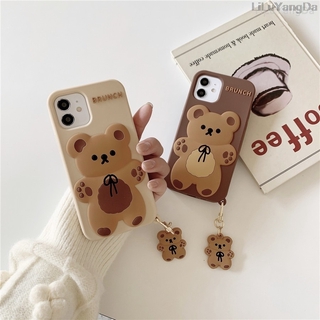 Ốp lưng silicone dẻo hình con gấu cho Apple iPhone 6 6s 7 8 Plus X XR XS 11 12 13 Pro Max SE 2020
