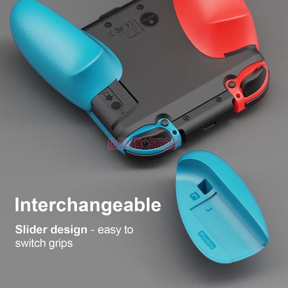 [Skull &amp; Co.] Bộ JoyGrip dùng gắn Joy-Con vừa chơi game vừa sạc cho Nintendo Switch OLED, V1, V2