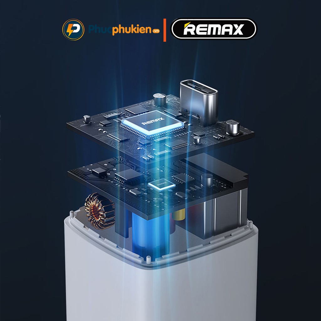 Củ sạc nhanh 20w chính hãng Remax U75 hỗ trợ sạc nhanh chuẩn PD 20w sạc đầy 50% pin chỉ trong 30 phút - Phúc Phụ Kiện