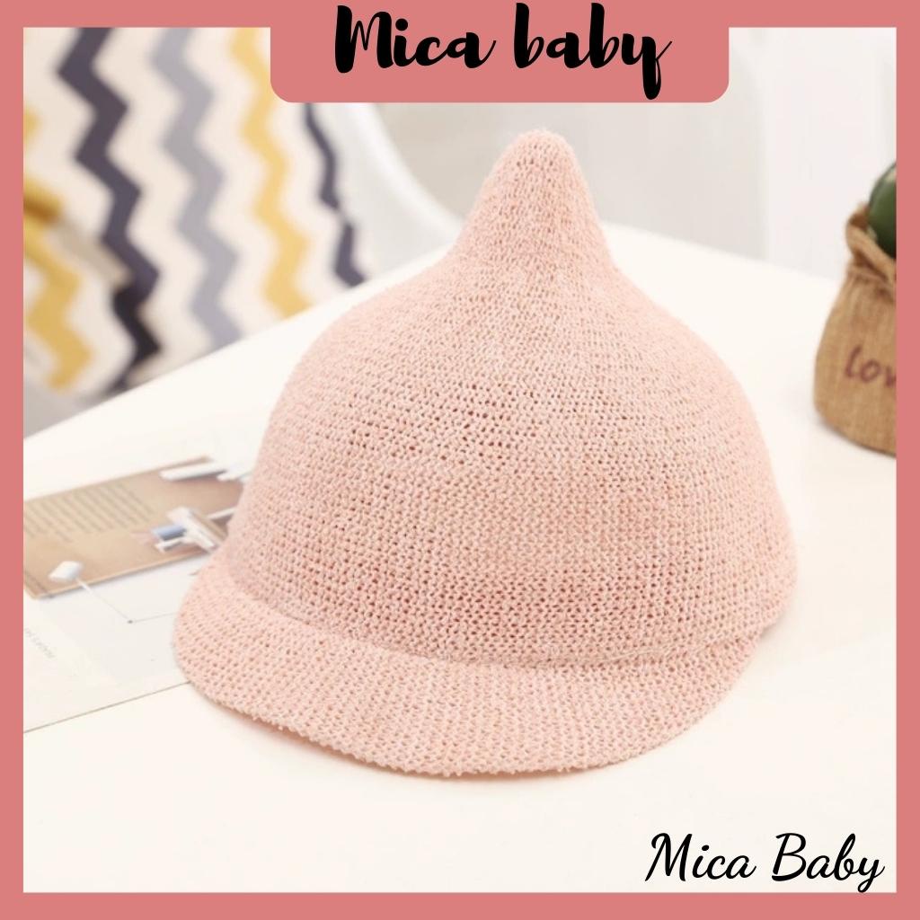 Mũ cói cho bé hình củ tỏi đáng yêu từ 6-18 tháng Mica baby MH08