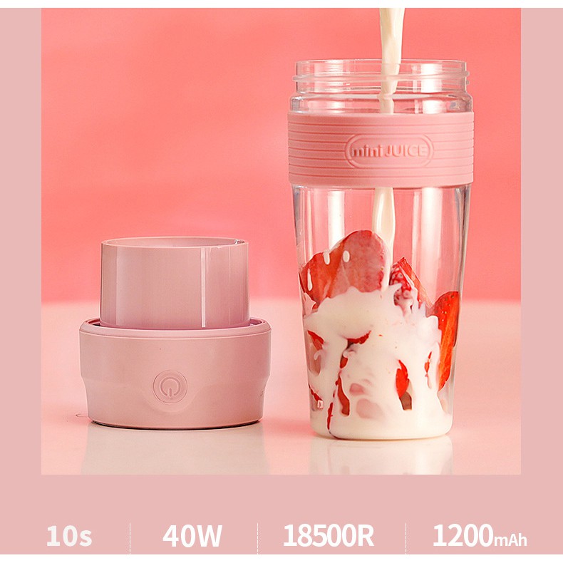 Máy xay sinh tố cầm tay mini Juice 300ml đa năng -giao màu ngẫu nhiên