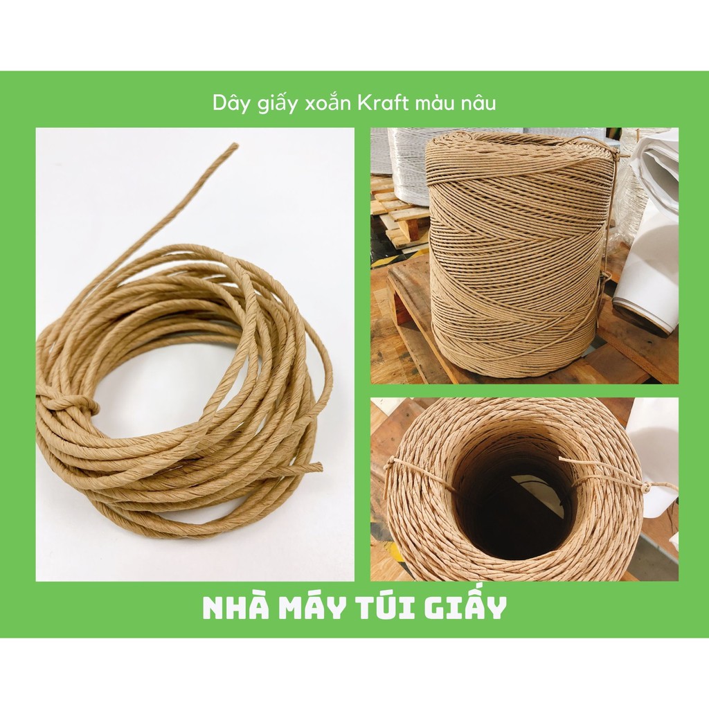 Dây xoắn màu nâu Vintage dài 30m | BigBuy360 - bigbuy360.vn