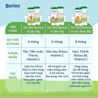 (Thanh Lý )Trà Cốm hoa quả Burine -Hipp đủ vị 200gr (date 2024)