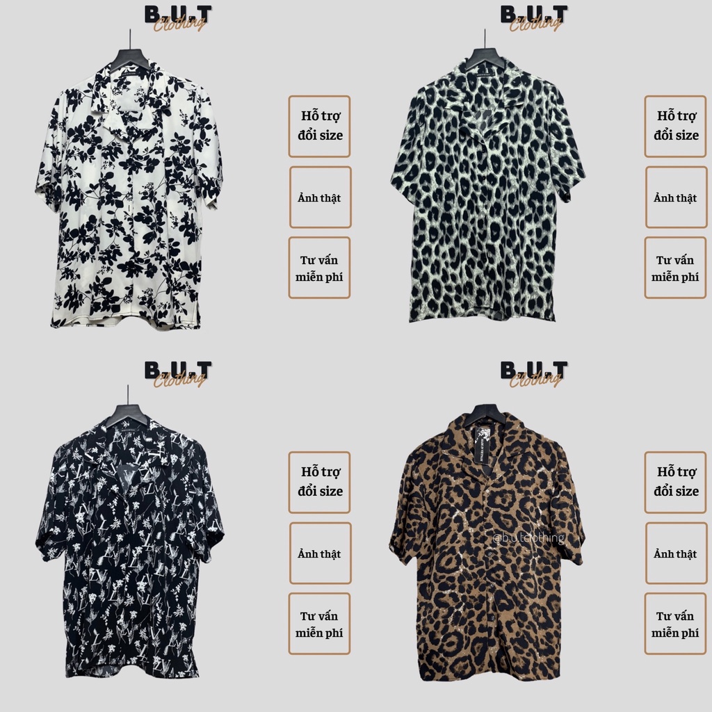 COMBO Áo sơ mi họa tiết quần short mềm dành cho nam nữ | BUTCLOTHING