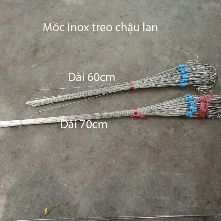 10 Móc Treo Lan Inox 60cm - Hàng Loại Đẹp - Bền Bỉ, Không Bao Giờ Rỉ Sét