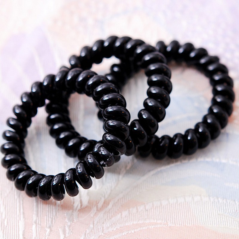 10 dây cao su nhiều màu hình xoắn ốc dùng cột tóc cho nữ