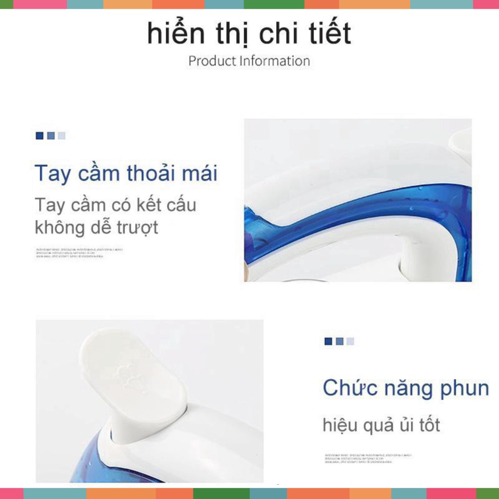 [Đồ Tiện ích] Bàn là ủi hơi nước HT258B gấp gọn mini cầm tay bàn ủi du lịch Iron siêu nhỏ. Hàng loại 1.