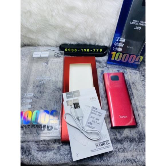 Sạc dự phòng 10000mAh Hoco J46 chính hãng bảo hành 1 năm, khung kim loại, led hiển thị % pin, sạc nhanh