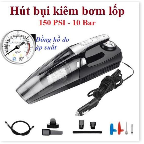 Máy hút bụi kiêm bơm lốp oto 4 in 1 cao cấp