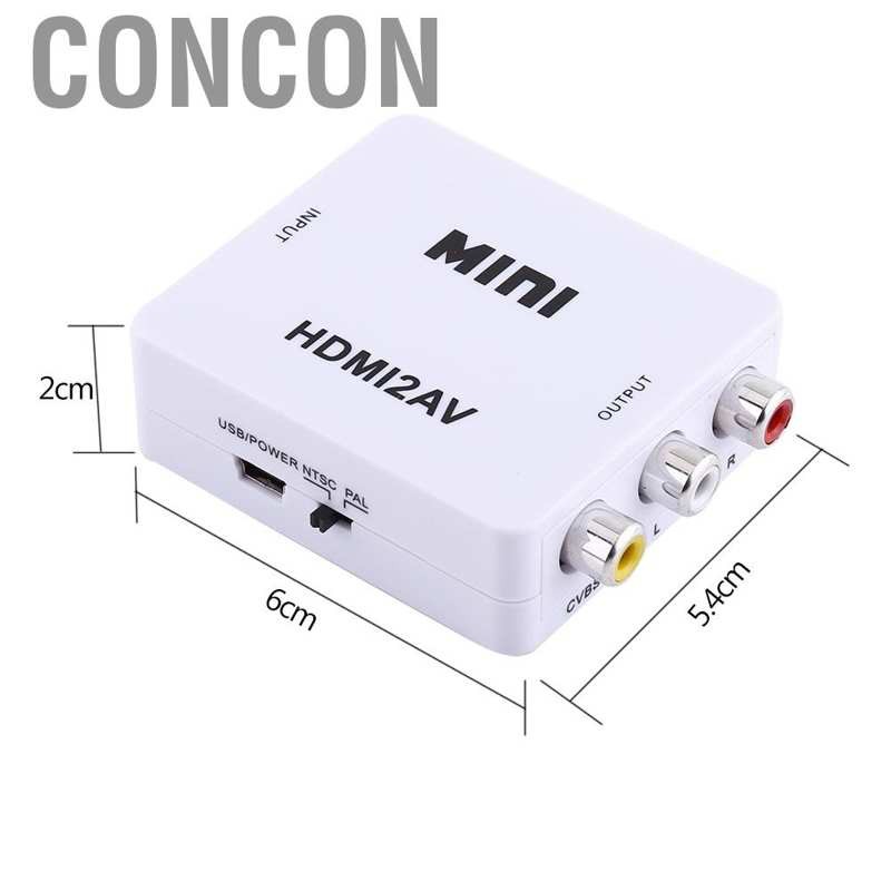 [Ready Stock] Bộ Chuyển Đổi Âm Thanh 1080p Mini Hdmi 2av Sang Rca