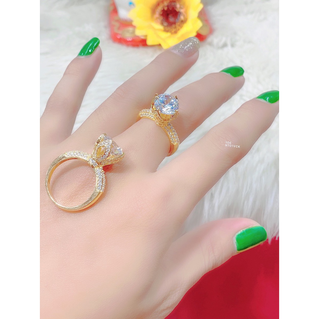 UHA - Nhẫn nữ mạ vàng 18k đính đá CZ N701VCK-106 ( giá tốt nhất )
