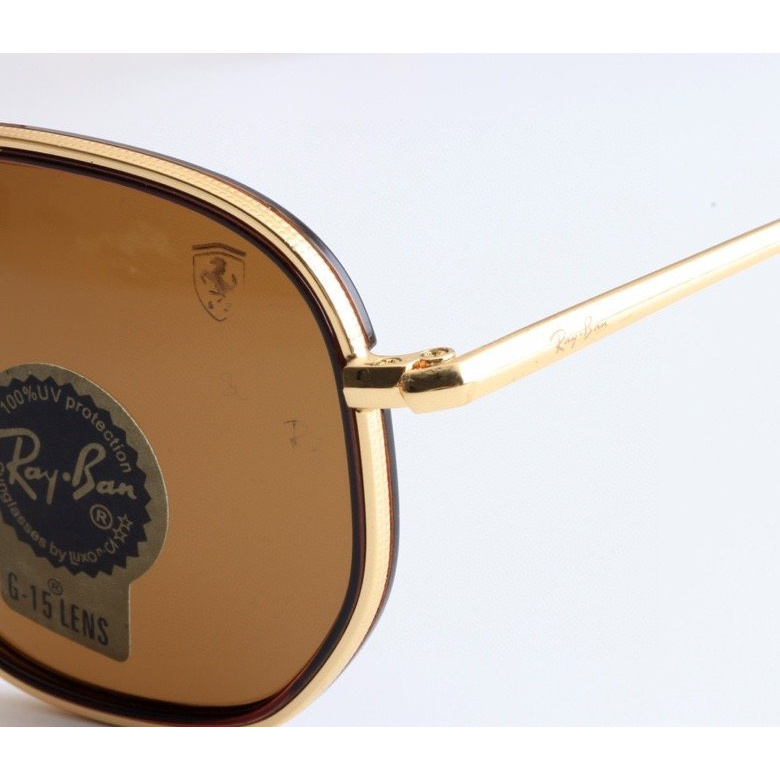 (COD Available) Ray-Ban_ Kính râm Clubmaster Large Metal 2021 Châu Âu và Mỹ Người hâm mộ Kính râm Nam và Nữ Lái xe Du lịch Kỳ nghỉ Bảo vệ tia cực tím Kính râm đi biển