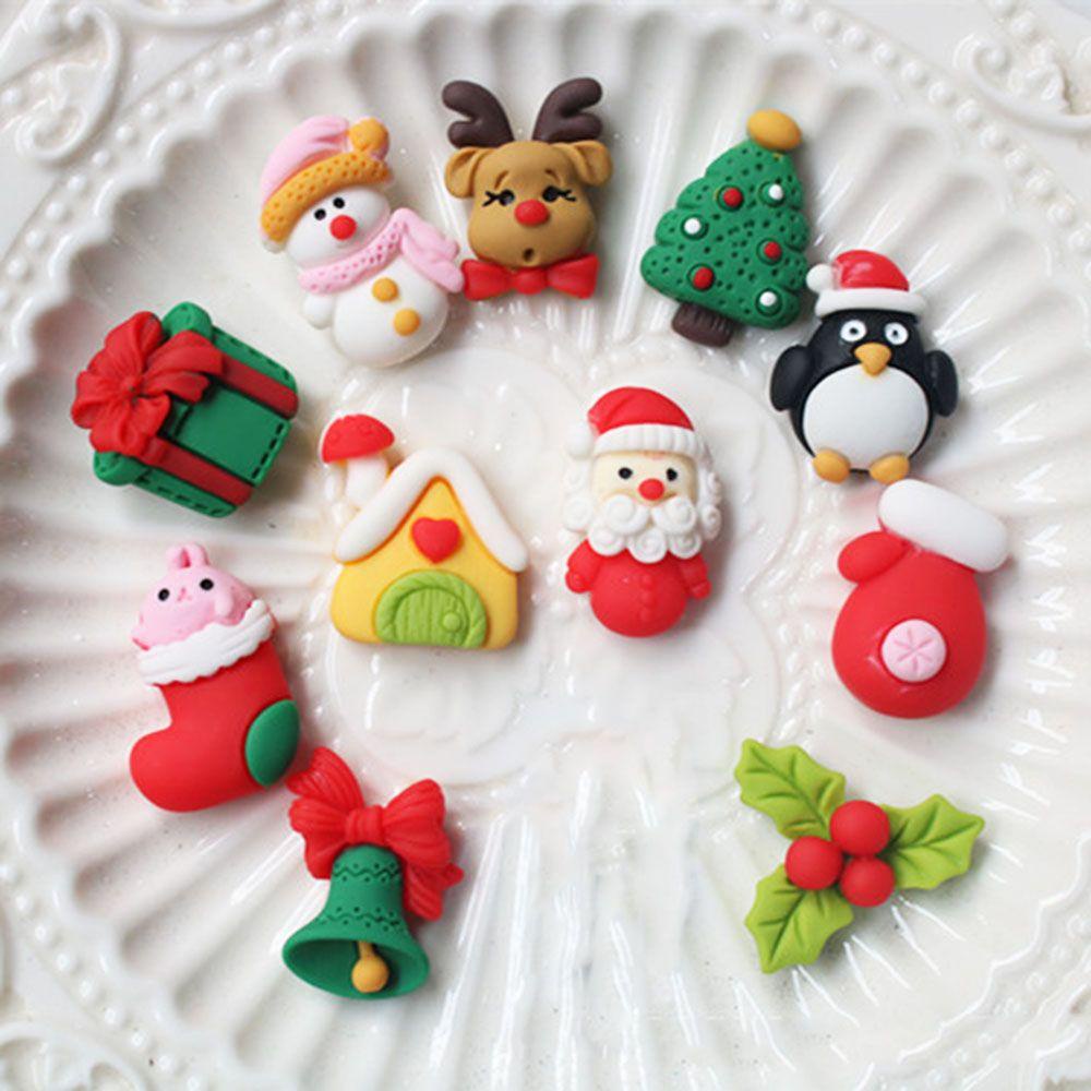 Bông Tai Hình Người Tuyết Bằng Resin Trang Trí Điện Thoại DIY