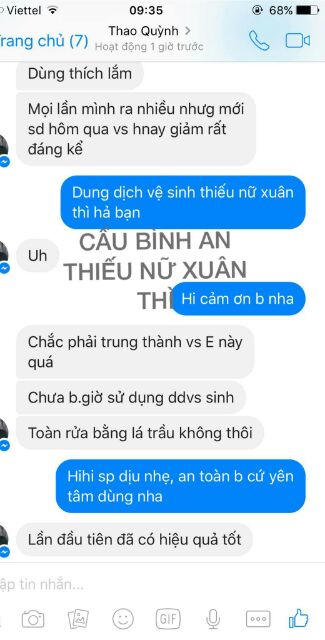 Dung dịch vệ sinh phụ nữ Thiếu nữ xuân thì Cầu Bình An