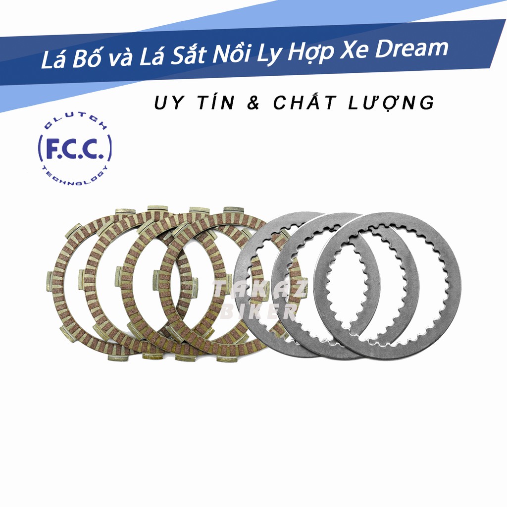 bộ Lá bố nồi và Lá sắt FCC Dre@m - Wave 100cc
