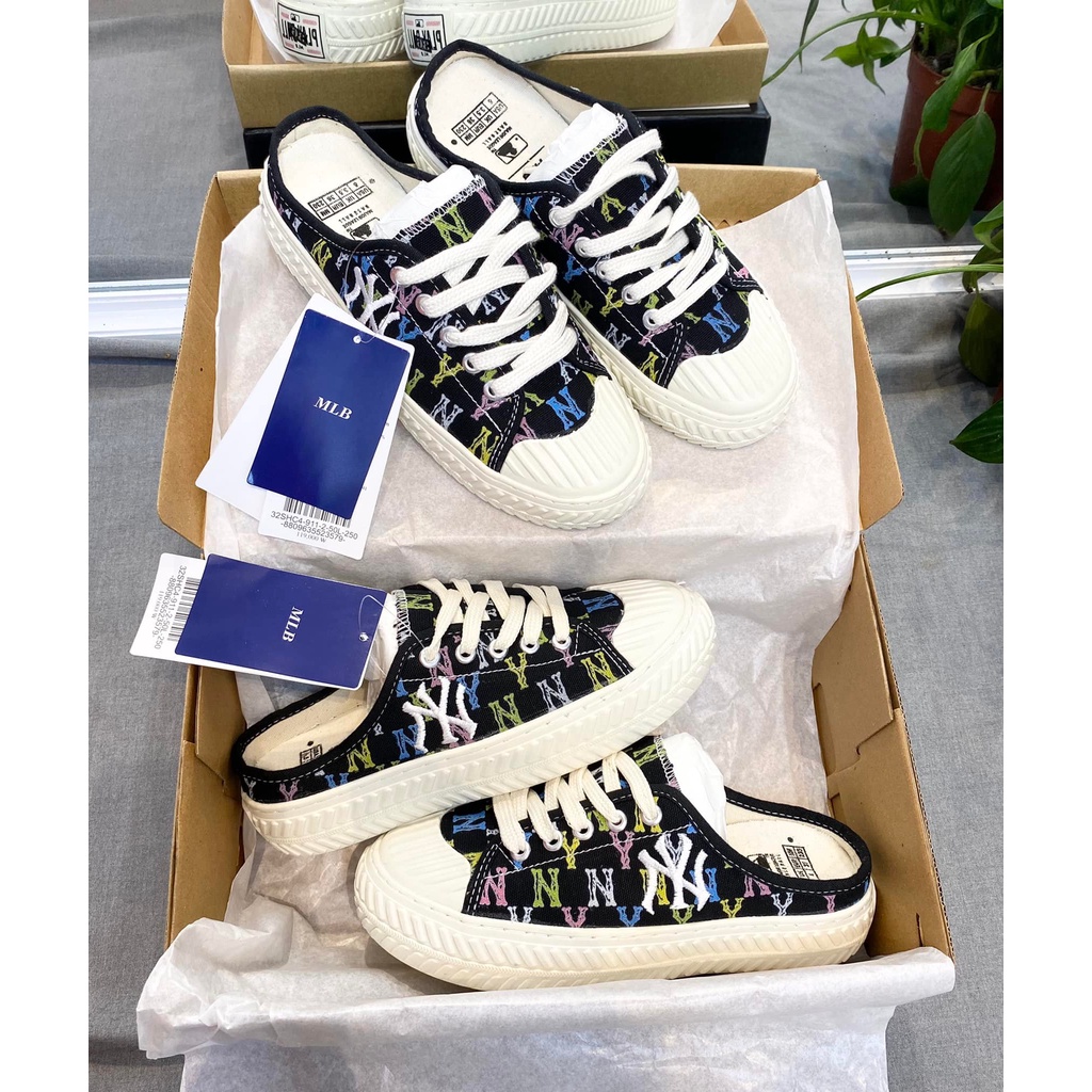 GIÀY THỂ THAO SNEAKER M L B MULE ĐẠP GÓT SỤC M L B MONO ẢNH THẬT TỰ CHỤP+FREESHIP