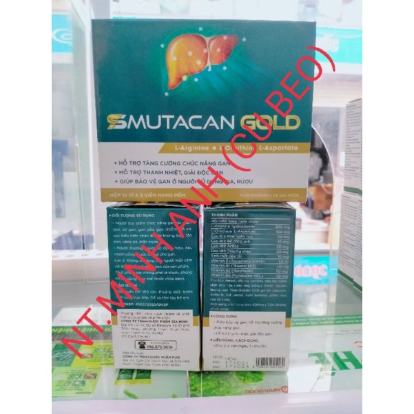 Giải độc gan, mát gan SMUTACAN- HÀNG CHÍNH HÃNG- Thanh nhiệt, giải độc gan, mát gan