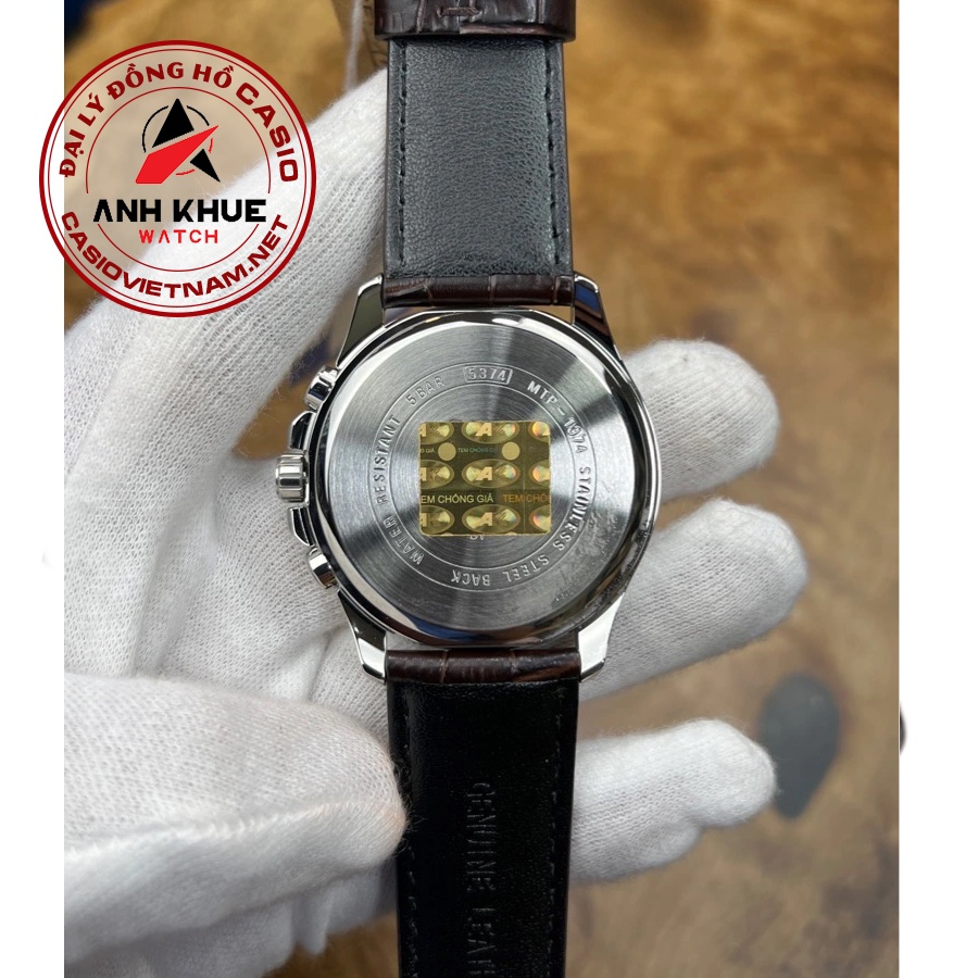 Đồng Hồ Casio | Nam MTP-1375L-7AVDF | Dây Da | Nhiều Kim | Chống Nước WR50M