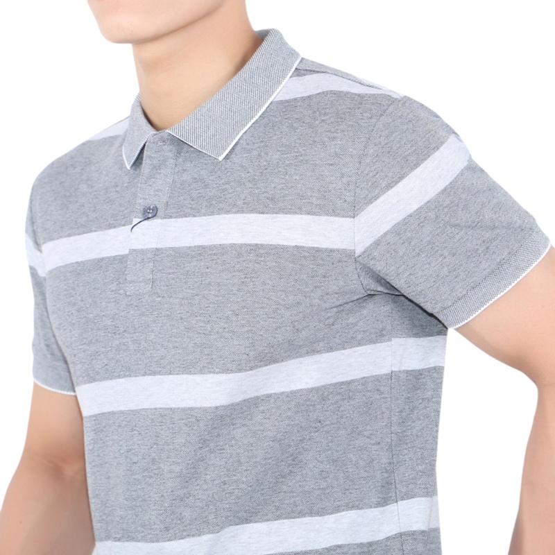 Áo polo ngắn tay nam Owen CVC Bodyfit Ghi xám - APV23720