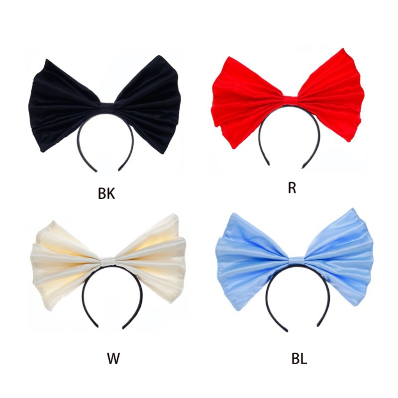 Băng Đô Nơ Lớn Bằng Satin Dùng Chụp Ảnh Halloween Dành Cho Nữ