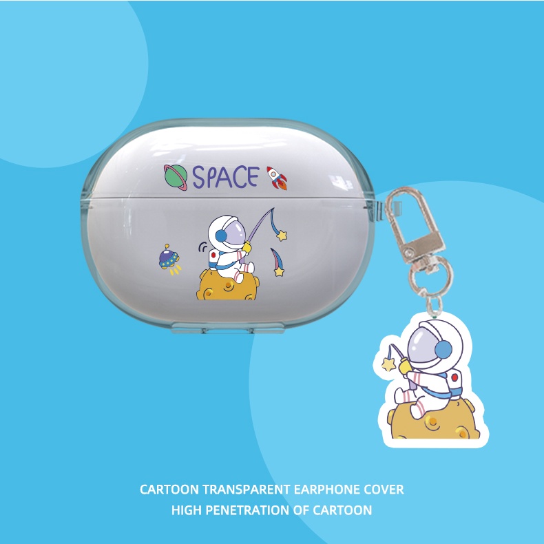 Vỏ Bảo Vệ Hộp Sạc Tai Nghe bluetooth Không Dây Huawei FreeBuds Pro 2 Bằng TPU Mềm Trong Suốt Họa Tiết Hoạt Hình Chống Sốc