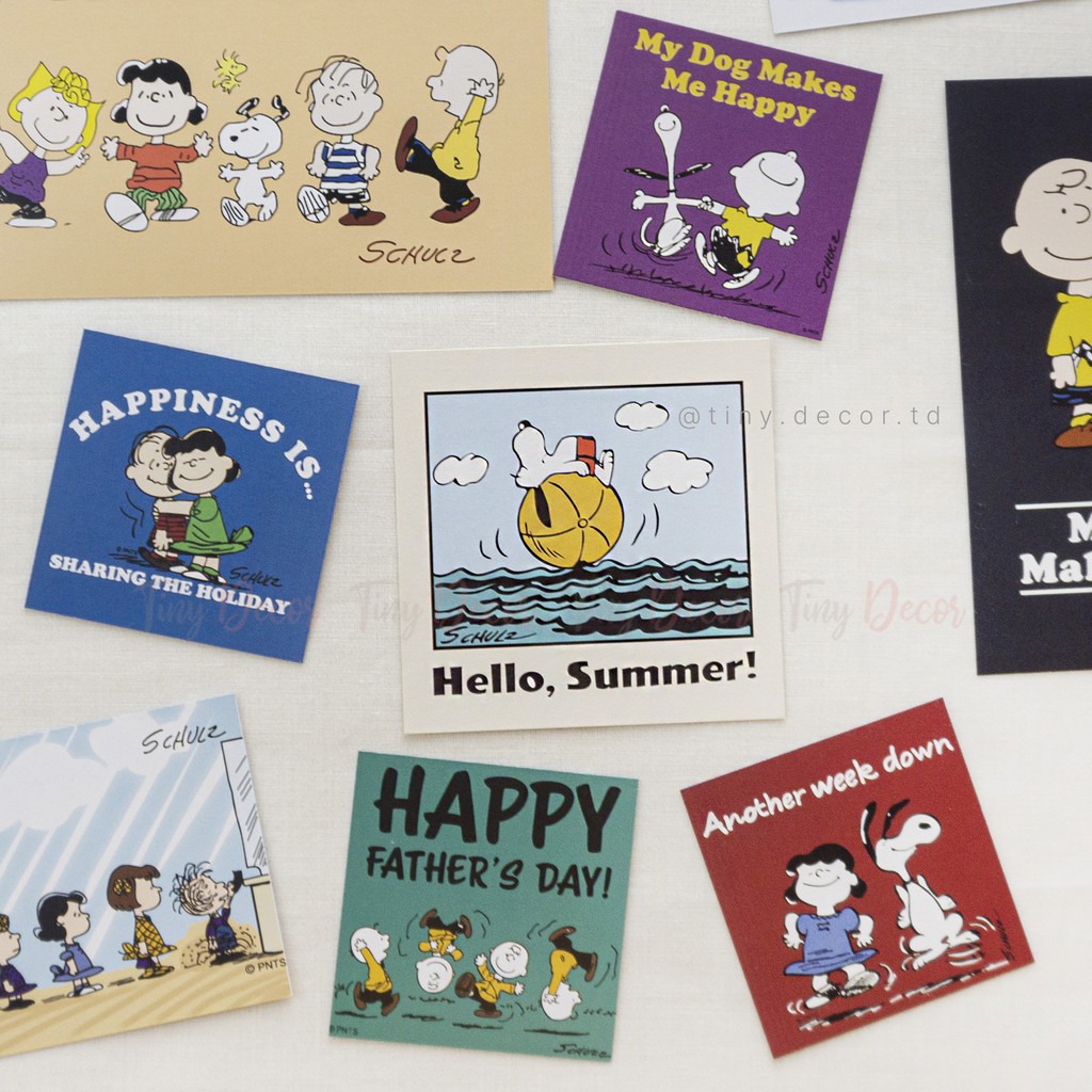 Trang trí phòng, Set 11 Ảnh, Chủ đề Snoopy, Phong cách retro