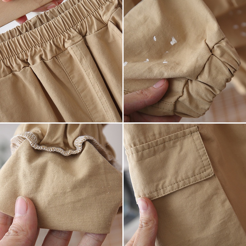 QB273 - Quần kaki vẩy chấm trắng sz 90-150, túi hộp, thời trang thể thao cho bé thu đông 2022