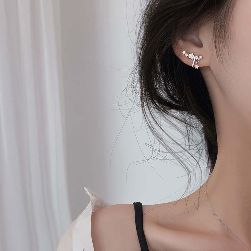 Khuyên Kẹp Vành Tai Hình Ngôi Sao Tua Rua Thời Trang Hàn Quốc Cho Nữ