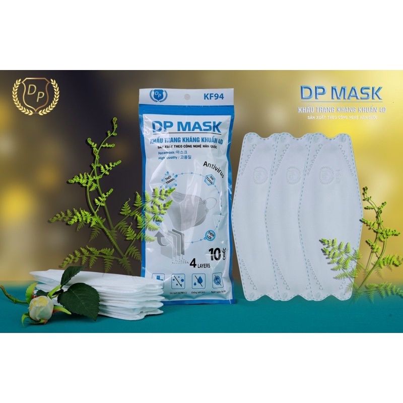 Thùng khẩu trang KF94, khẩu trang y tế 4 lớp ĐẠI PHÁT 300 chiếc chống nắng, chống tia UV.