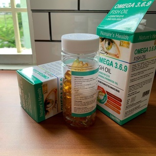 Viên dầu cá Omega 3 6 9 Fish oil Bổ não, sáng mắt, khỏe mạnh tim mạch, tăng cường trí nhớ - Hộp 100 viên