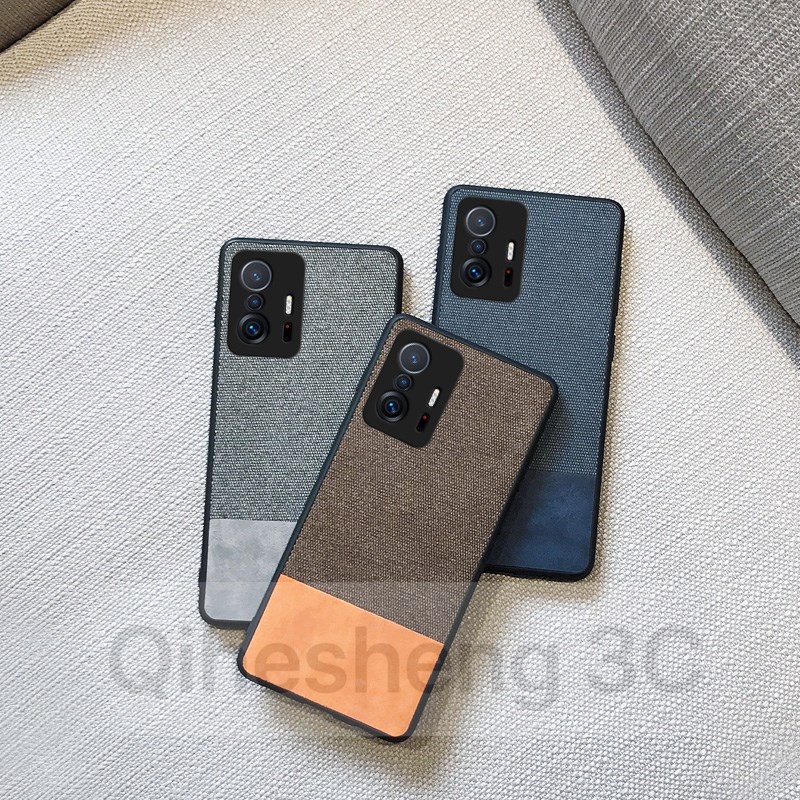 Ốp điện thoại cứng phối vải cho Xiaomi Mi 11T Pro Xiaomi 11T Xiaomi 11TPro