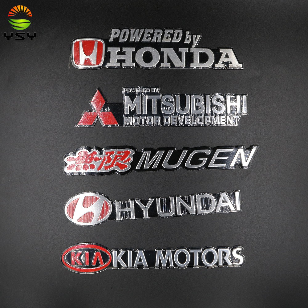 1 Logo dán trang trí cho xe hơi Honda Mitsubishi