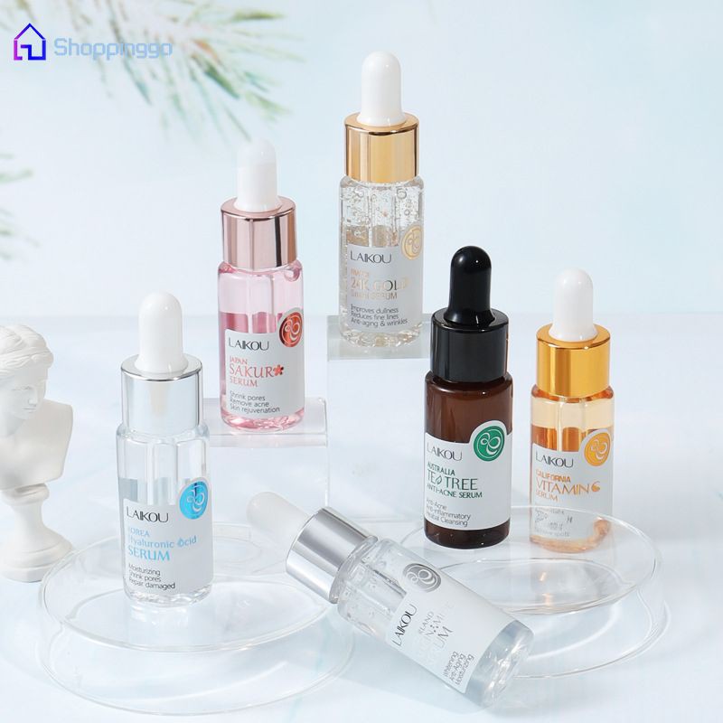 (Hàng Mới Về) Tinh Chất Hyaluronic Acid / Vitamin C / Nicotinamide / Trà Xanh / Hoa Anh Đào / Tràm Trà Mạnh Chống Lão Hóa 5 Màu