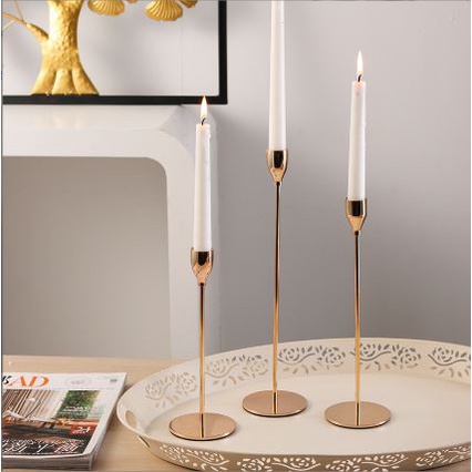 Bộ 3 chân nến bày bàn tiệc