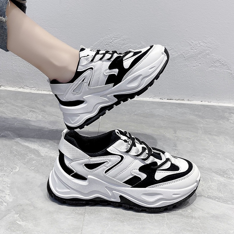 ( 2 màu )Giày thể thao Sneaker nữFREESHIP  ĐẾ SÓNG Gzi phối da lộn