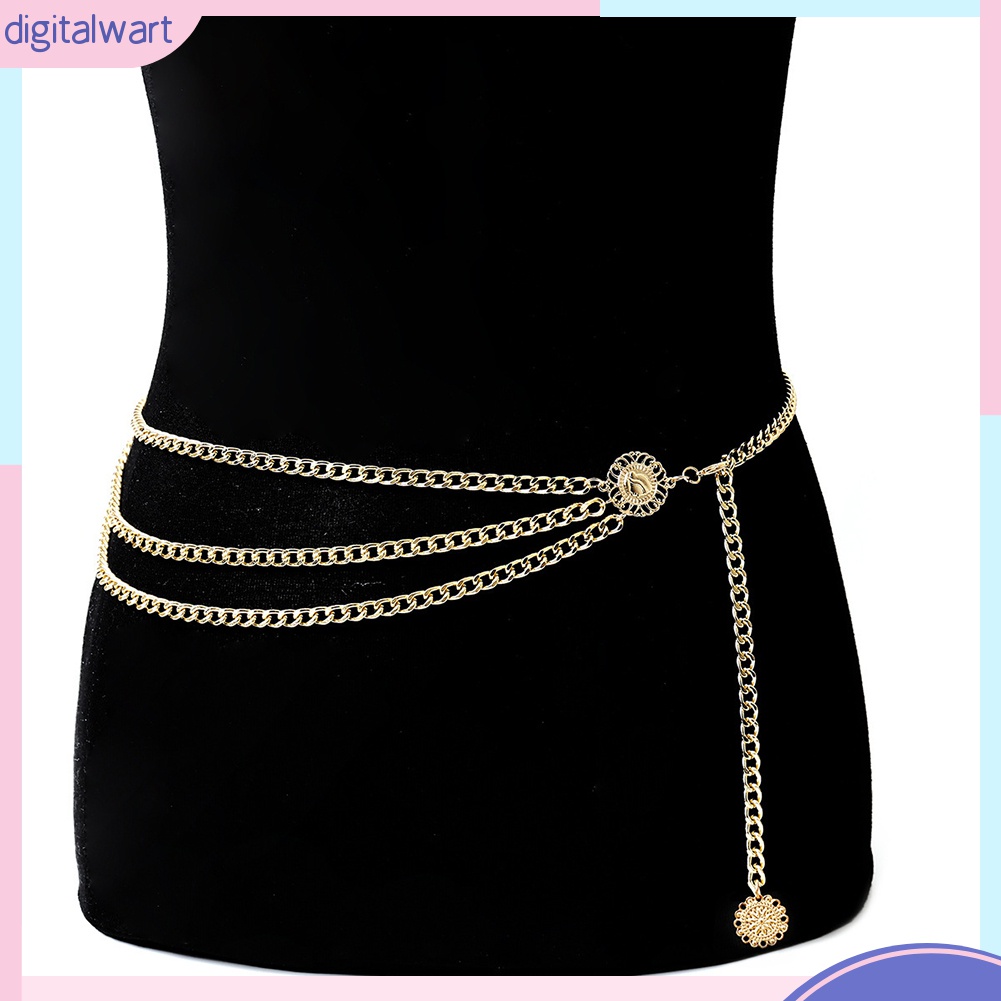 Thắt Lưng Dây Xích Nhiều Lớp Thời Trang Cho Nữ